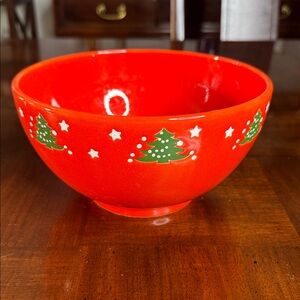 Vintage WAECHTERSBACH Christmas Tree Bowl 7.5  Germany Entertaining Serving